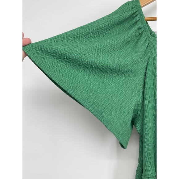 Ava & Viv Kelly Green Smocked Knee Length Dress Size 3X Cottage Coquette - Picture 3 of 6